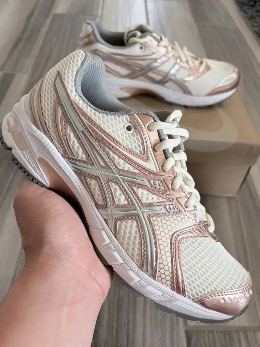 Women's ASICS GEL-DS Trainer 14 Shoes - Cream Rose Gold 1203A965-100